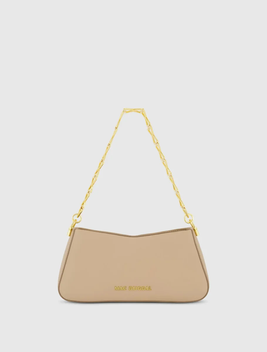 Small Gold Strap Nappa Leather Shoulder Bag – Image 3